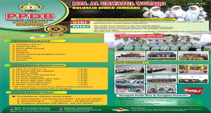 Brosur PPDB (Penerimaan Peserta Didik Baru) Tahun 2024/2025